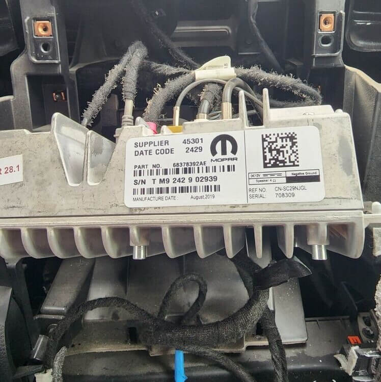 Radio label serial number location