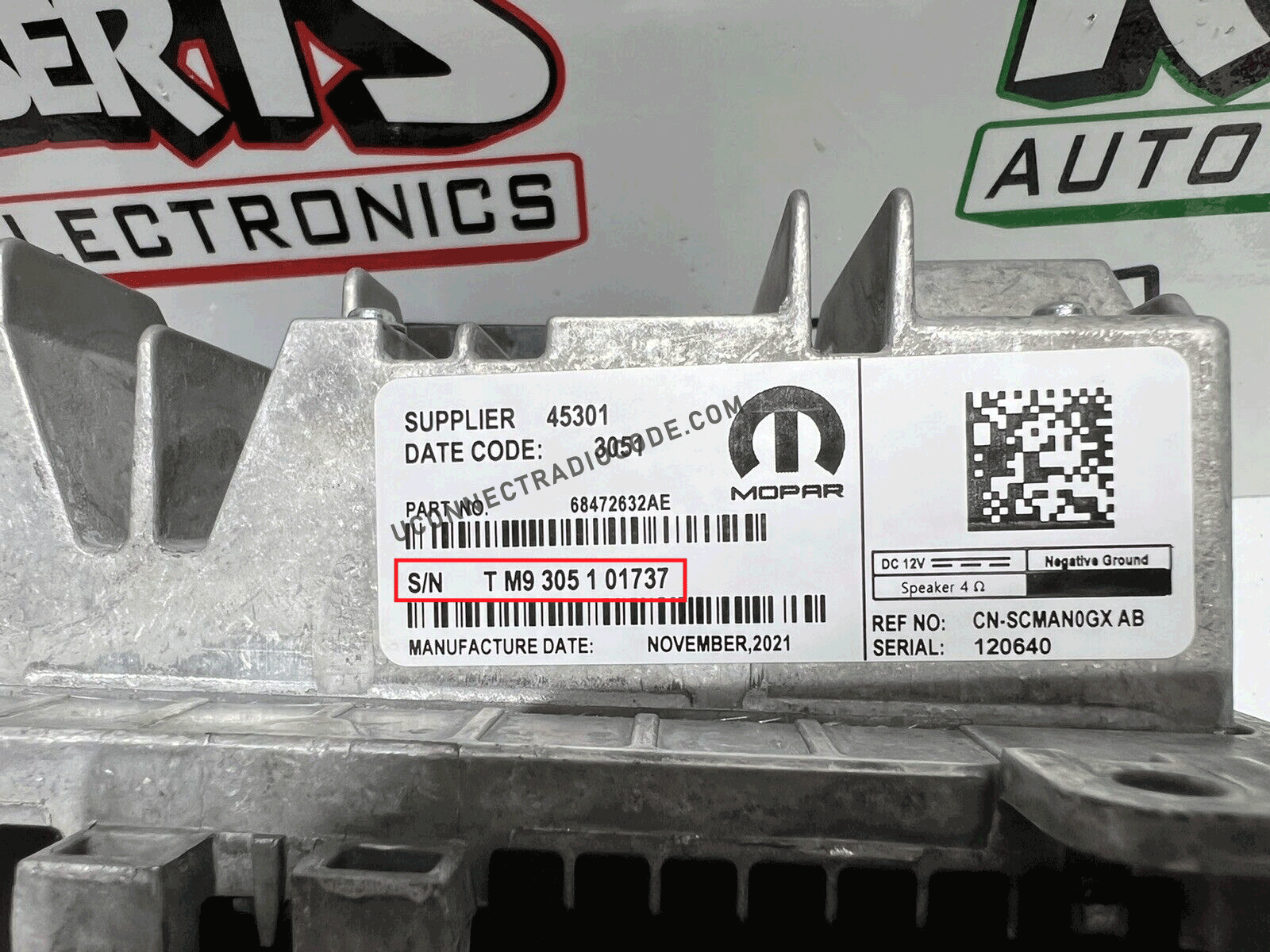 Mopar Uconnect serial number location