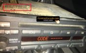 BMW CD43 Blaupunkt radio label with a BP serial number