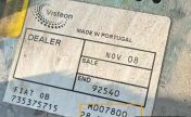Fiat Stilo Visteon radio label with the M serial number marked