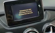 Mercedes radio screen showing the anti-theft serial number