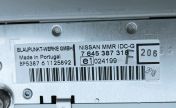 Nissan Blaupunkt radio label with a BP serial number
