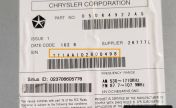Chrysler MyGIG REQ radio label with the TT1AA serial number marked