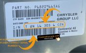 Continental Mexico radio label with a TQN serial number