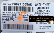 Continental VP2 anti-theft label with the TVPQN serial number