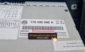 VW RNS 510 radio label with the VWZ serial number
