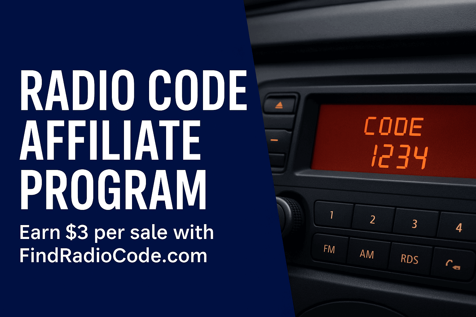 Radio Code Affiliate Program — Earn with FindRadioCode.com